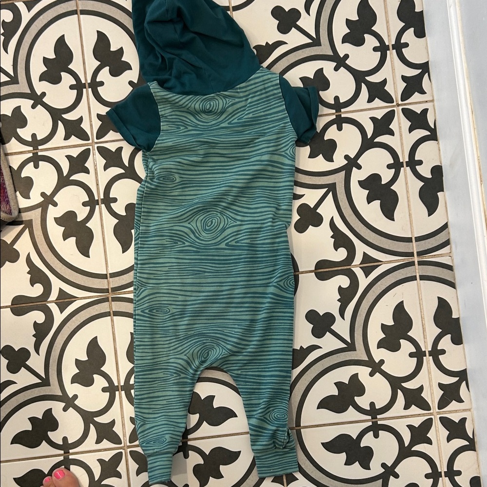 Rags to Raches Teal Hooded Bodysuit - Picture 3 of 3